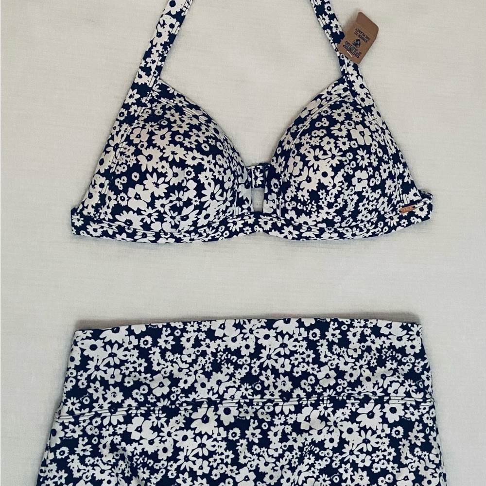PINK by Victorias Secret Floral Bikini Set in Black and White